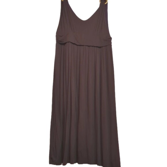 Kenneth Cole Reaction Dress Medium Mid R57100 Low Back Empire Waist Sleeveless M - Picture 2 of 11